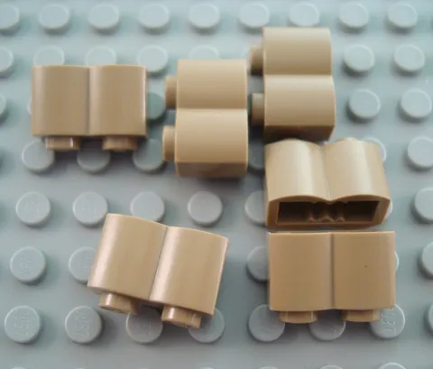 LEGO Lot of 6 Dark Tan 1x2 Western Log Brick Pieces from 79109