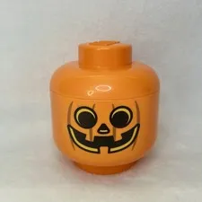 LEGO Storage Head  Stackable Pumpkin Room Copenhagen 2019 5” Mini Halloween