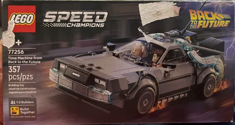 LEGO SPEED CHAMPIONS LEGO 77256 TIME MACHINE FROM BACK TO THE FUTURE.BOX DAMAGE