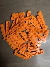 LEGO 3710 Orange Plate 1x4 - 41 Pieces