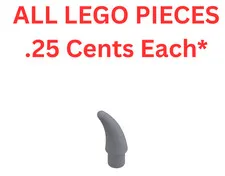 LEGO Small Horn Claw Flat Silver 53451 - Genuine LEGO Parts Pieces Bulk
