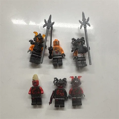 LEGO NINJAGO Warrior Minifigure Lot of 6 some with weapons