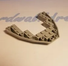Lego Part 2622 Boat Bow Brick 8x10 Light Gray Vintage