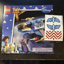 Lego Toy Story 7593 Buzz's Star Command Spaceship Instruction Manual & Stickers