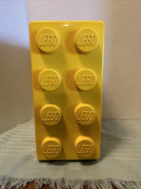 LEGO Storage Brick Case 8 Stud Large Yellow  Plastic Bin Box 14x7 W Legos