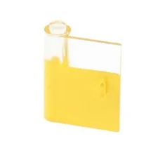 1x LEGO Door Panel Left 1x3x3 Yellow Transparent Window Vertical Handle 801pb03