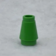 LEGO 4589b Bright Green Cone 1 x 1 with Top Groove (x1)