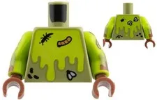 Lego NEW Trash MONSTER Minifigure TORSO Olive Green Worm/Fly/Slime 71052 Part