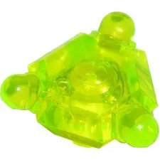 LEGO 2x Trans-Neon Green Rock 2 x 2 Crystal 3 Point inv.624