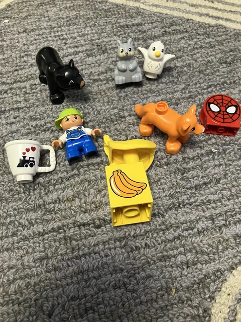Lot Of 8 Random Lego Duplo Animal Figures Spider-Man  And Items