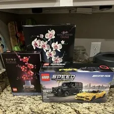 LEGO Botanical Orchid & Plum Blossom + Speed Champions AMG Bundle New