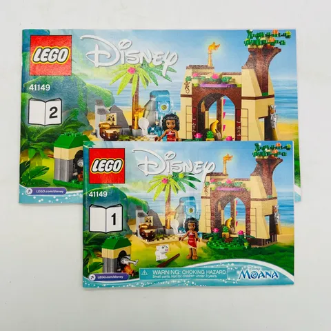 LEGO Disney Moanas Island Adventure 41149 Instructions Manuals 1 & 2 Only