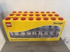 LEGO Storage Products: 4066 Minifigure Display Case 16 (Lot of 3) Red Color, New