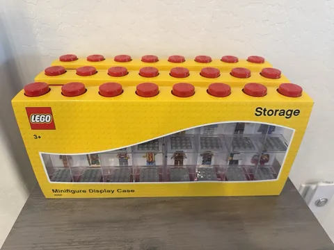 LEGO Storage Products: 4066 Minifigure Display Case 16 (Lot of 3) Red Color, New
