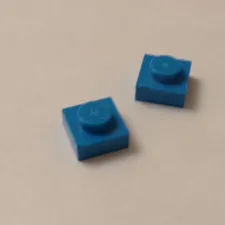 Lego x2 Light Turquoise 1x1 Plates, 3024 (028-266)