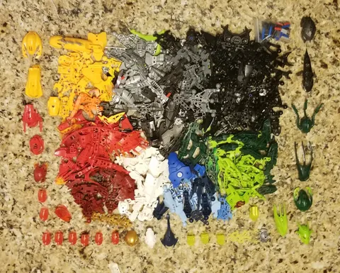 Lego Bionicle Lot Bulk approx. 3 Pounds, Assorted Pieces
