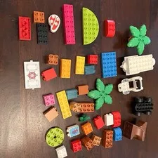 Lego Duplo Super Fun Lot Buzz Lightyear Minifigure Trees Wheels Washed