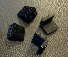LEGO 44728 Black Bracket 1 x 2 - 2 x 2 Lot 4 Pieces