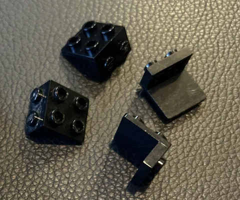 LEGO 44728 Black Bracket 1 x 2 - 2 x 2 Lot 4 Pieces