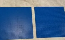 LEGO Baseplates Lot of 3 Building Plates - 2 Blue Baseplates, 1 Green