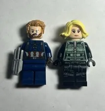 Lego Marvel Avengers Infinity War Captain America & Black Window Minifigure Lot