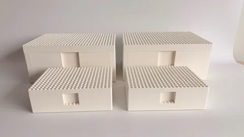 IKEA BYGGLEK LEGO® Boxes With Lids - Set of  Of 4 Boxes 2 Large & 2 Small - Used