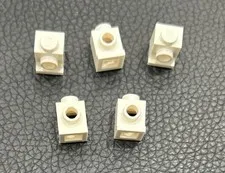 LEGO Parts 4070 Lot 5 Brick Modified 1 x 1 with Headlight White