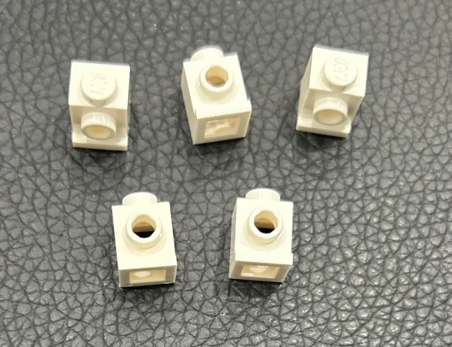 LEGO Parts 4070 Lot 5 Brick Modified 1 x 1 with Headlight White