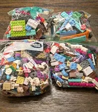 LEGO Bulk Lot Mixed Bricks, Pieces & Parts Multicolor in Multiple Bags 2lb