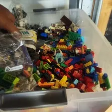Bulk LEGO LOT 5 pound box of Bricks, parts, Pieces, Tires accessories five pound