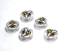 Lego - Animals - Lot of 5 - Bee, Round Tile 1 x 1