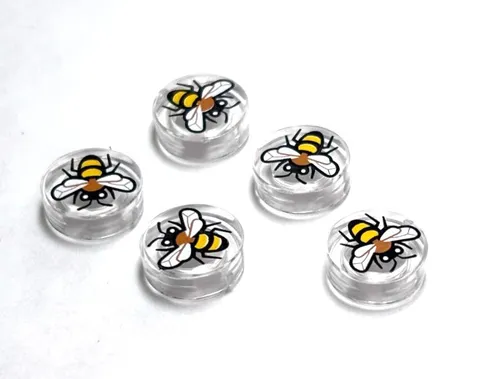 Lego - Animals - Lot of 5 - Bee, Round Tile 1 x 1