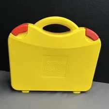 LEGO Yellow & Orange Plastic Carrying Case Storage Box With Dividers