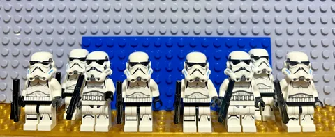 lego star wars stormtrooper minifigures lot of 4 with blasters