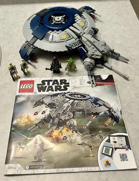 LEGO Star Wars Droid Gunship 75233 Complete Set 389pcs Manual No Box