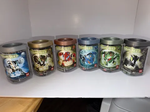 Complete LEGO Bionicle Bohrok Set – All 6 Canisters (8560–8565) 2002