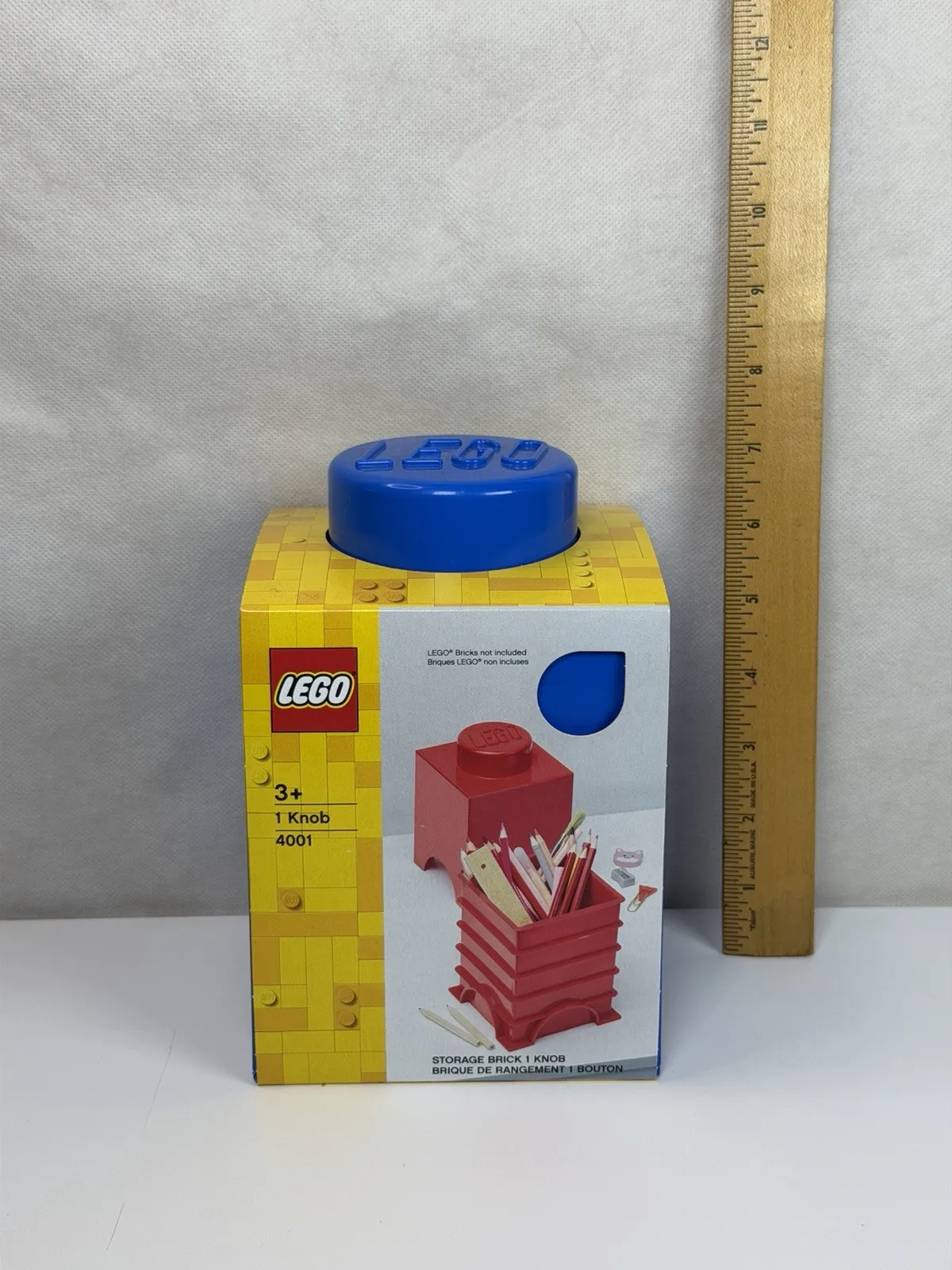 LEGO® Storage 1-Knob Brick Blue Storage Container NEW