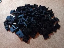 LEGO BULK LOT OF 112 BLACK INVERTED BRACKETS 1X2-2X2 #99207