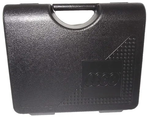 VTG 1997 Lego Black 12 x 10 Storage Carrying Case Plastic Latch Closure Box USA