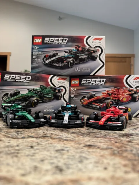 LEGO Speed Champions F1 Lot Race Sets 77242, 77244, 77245. 