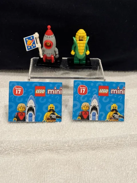 LEGO Minifigures Series 17 Rocket Boy & Corn On The Cob Man Leaflet Baseplate