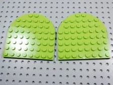 LEGO Lot of 2 Lime Green 8x8 Half Round Plates BK