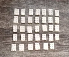 34 pieces White Genuine Lego 2 x 3 Plates Part 3021 WYSIWYG IRL you get 34 pcs