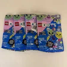 LEGO DOTS Extra DOTS Series 6 41946 Lot 4 Sealed Bags DIY Craft Tiles Neon New