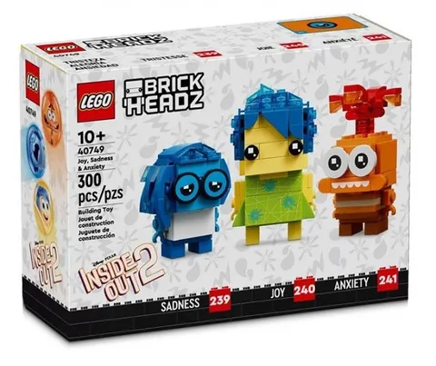 LEGO 40749 Brickheadz Inside Out 2 Joy, Sadness & Anxiety! Rare