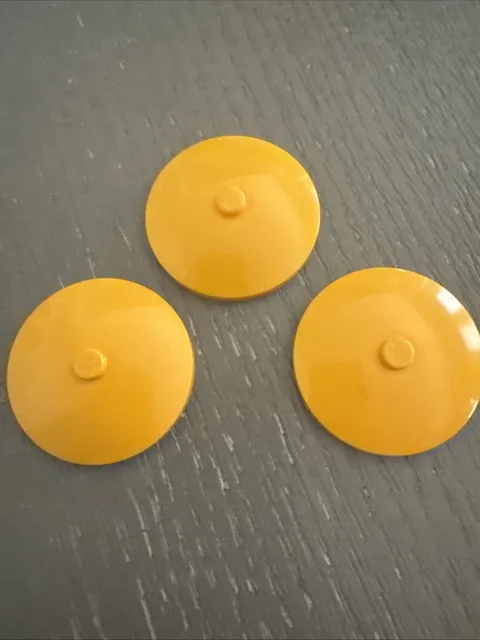 LEGO Dish 4 x 4 (Solid Stud) (3960 / 30065) Bright Light Orange 3 Pieces Used