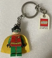 LEGO BATMAN First 1st Series ROBIN Key Chain Ring 851687 2006 s06 DC Comics Rare