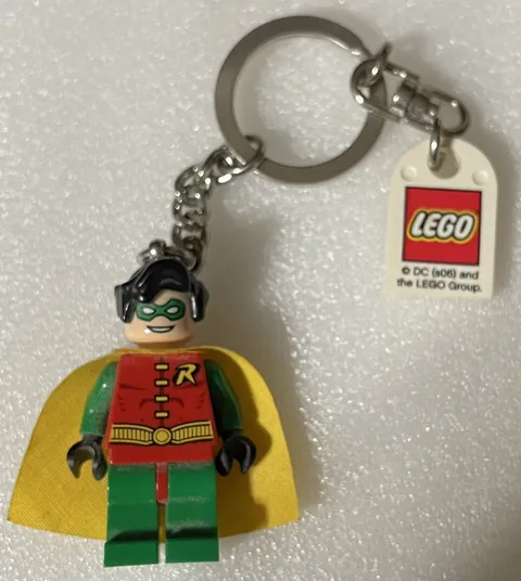LEGO BATMAN First 1st Series ROBIN Key Chain Ring 851687 2006 s06 DC Comics Rare