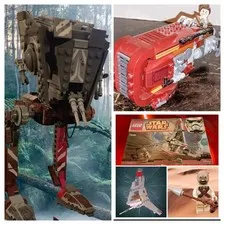 LEGO Star Wars Lot - 75081 Skyhopper, 75099 Reys Speeder & 75254 At-St,As Is ✨