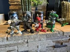 LEGO Bionicle Rahkshi Action Figures Set of 4 (White, Black, Red, Green)